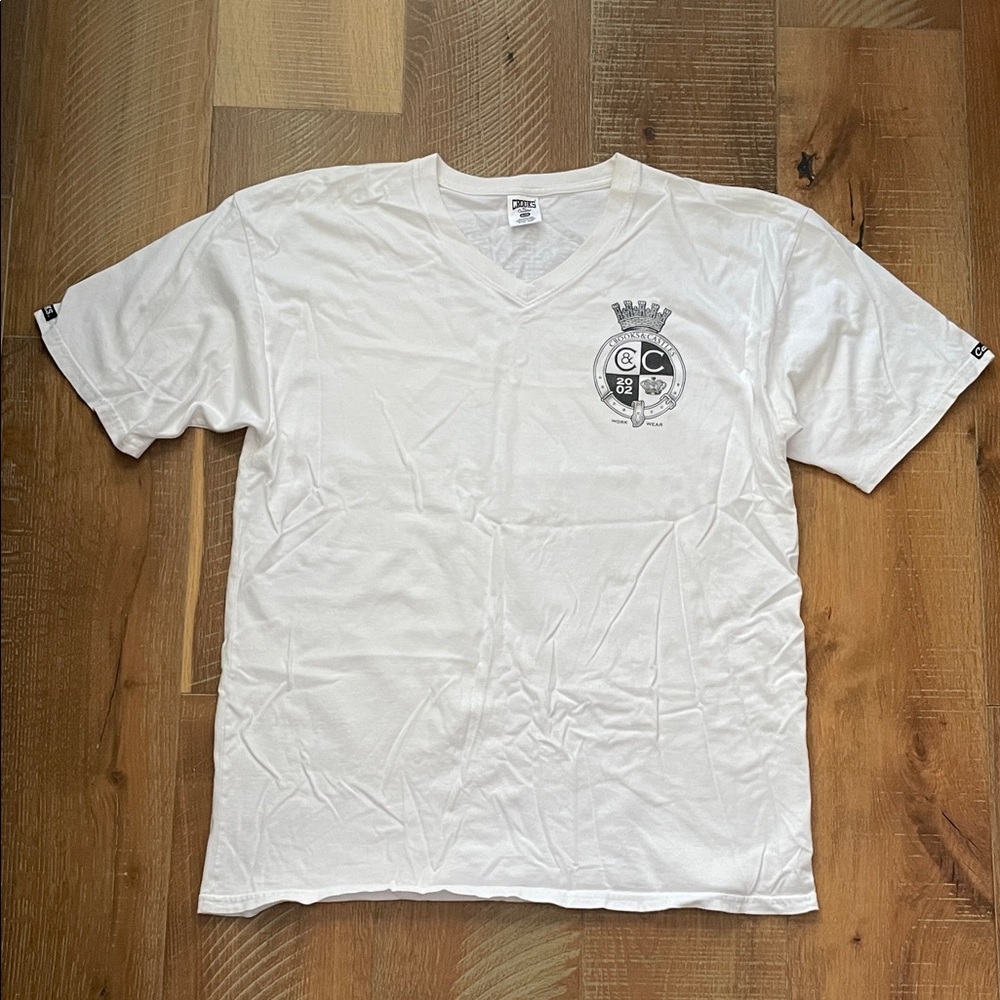Crooks & Castles White V-Neck Tee